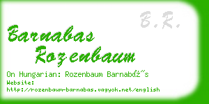 barnabas rozenbaum business card